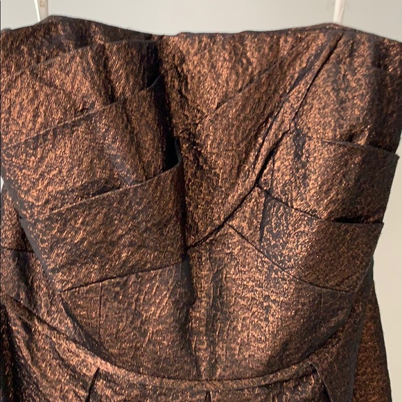 Bronze Strapless Dress w/ Pockets! - Picture 5 of 5
